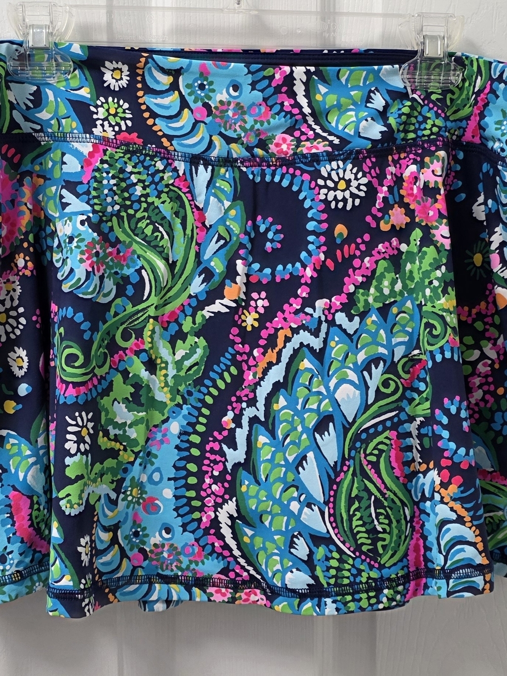 Lilly Pulitzer Navy Multicolor Paisley Lounge Skort